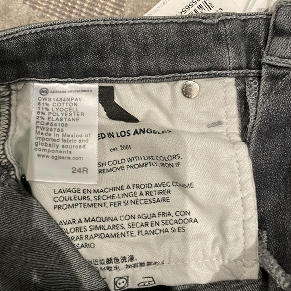NWT: Grey AG Adriano Goldschmeid Prima Cigarette Leg jeans Size 24 - Picture 8 of 15